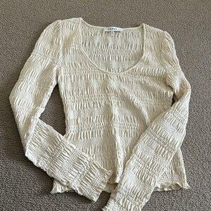 Frame scoop neck long sleeve